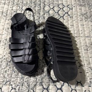 a new day Black Gladiator Sandals Size 10 NWOT